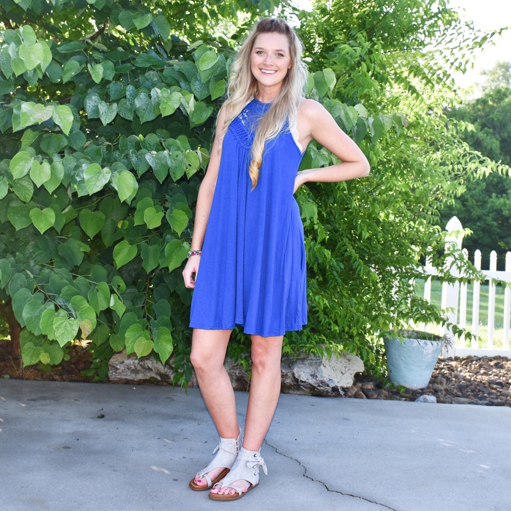 NWOT Crochet halter dress